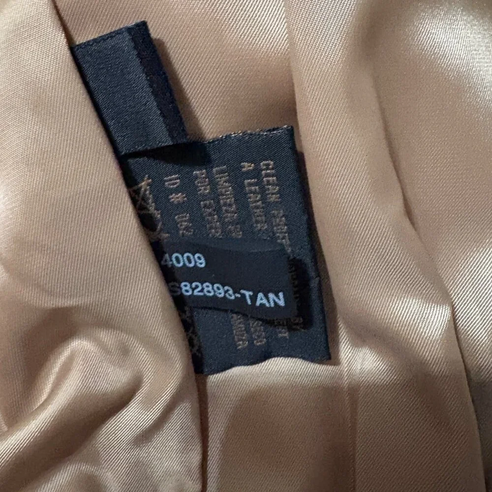 VTG Siena Womens Tan Suede Leather Jacket Full-Zip Collared 1990s Vintage L - Picture 10 of 12